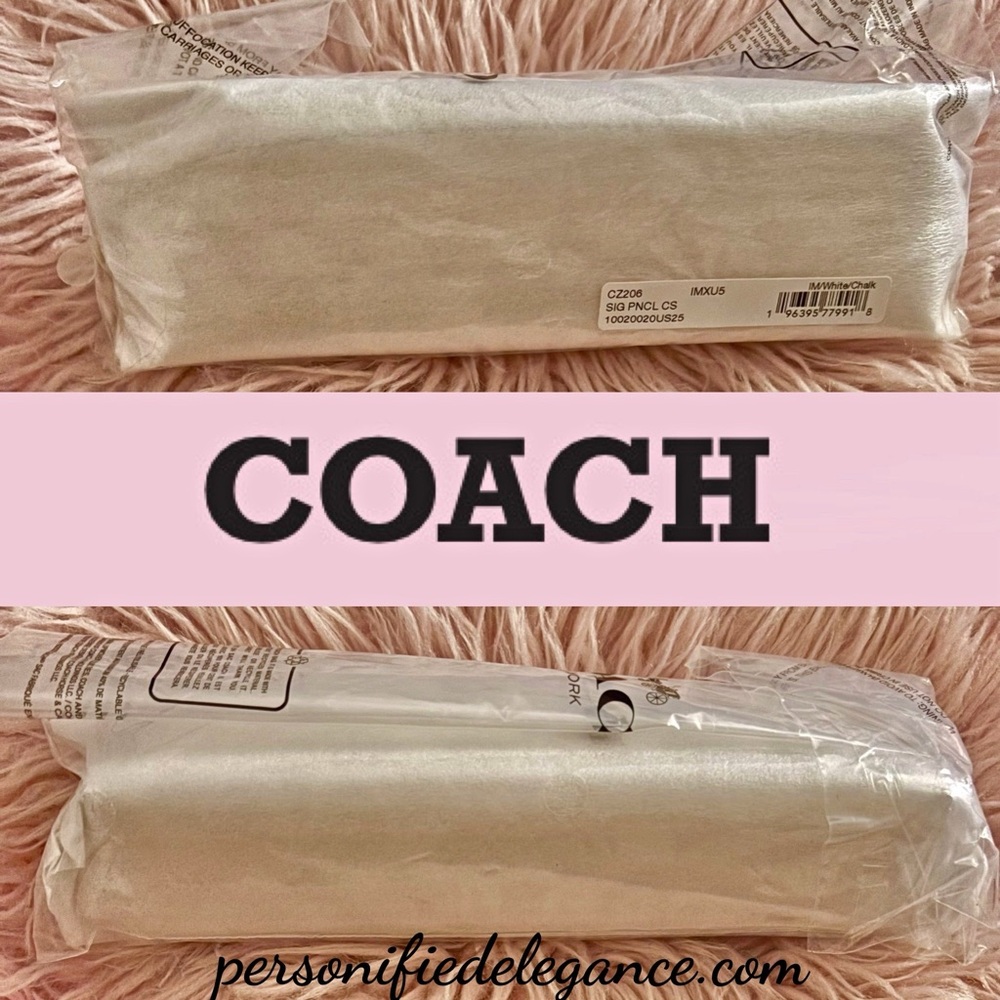 NEW Coach Limited Edition Cherry Print Black Red Multi Coated Canvas Pencil Case - Picture 8 of 13